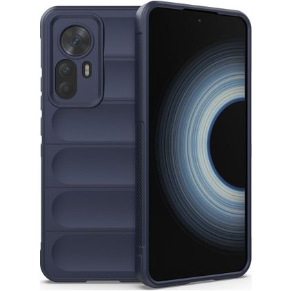 Mobigear Bumpy Xiaomi 12T Hülle Flexibles TPU Backcover - Dunkelblau