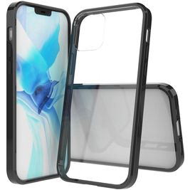 Mobigear Crystal iPhone 12 Hülle Hardcase Backcover - Schwarz / Transparent