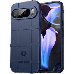 Mobigear Rugged Shield Google Pixel 10 Pro XL Hülle Flexibles TPU Backcover Stoßfest - Blau