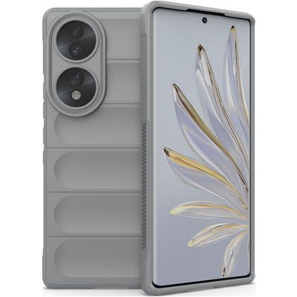 Mobigear Bumpy HONOR 70 Hülle Flexibles TPU Backcover - Grau