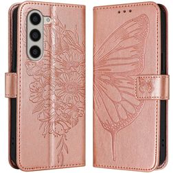 Mobigear Butterfly Samsung Galaxy Z Fold 6 Hülle Klapphülle Geldbörse - Roségold
