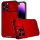 Mobigear Cam Slide iPhone 14 Pro Max Hülle Hardcase Backcover mit Kamera Slider - Rot