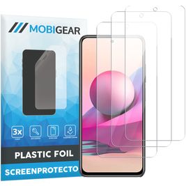 Mobigear Xiaomi Redmi Note 10S Displayschutz Schutzfolie - Hüllenfreundlich (3er Pack)