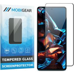 Mobigear Premium POCO X5 Pro Panzerglas Gehärtetes Glas Displayschutz - Hüllenfreundlich - Schwarz