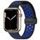 Mobigear Sport Plus Mag Silikon Apple Watch Armband Magnetverschluss - 42/41/40/38 mm - Schwarz / Blau