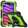 Mobigear SureGrip Xtreme iPad Mini 6 (2021) Hülle Kunststoff,Silikon Backcover + Stifthalter + Schulterträger + Ständer - Schwarz / Grün