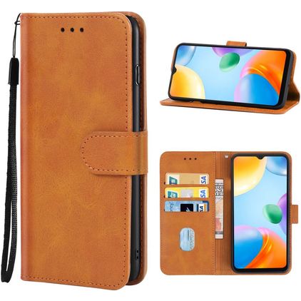 Mobigear Wallet POCO C40 Hülle Klapphülle Geldbörse - Braun