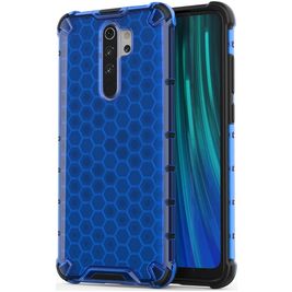 Mobigear Honeycomb Xiaomi Redmi Note 8 Pro Hülle Hardcase Backcover Stoßfest - Blau
