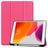 Mobigear Tri-Fold Gel iPad 7 (2019) Hülle TPU,Kunstleder Klapphülle + Stifthalter - Magenta