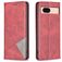 Mobigear Rhombus Slim Google Pixel 8a Hülle Klapphülle - Rot
