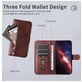 Mobigear Zipper iPhone 17 Pro Hülle Klapphülle Geldbörse - Braun