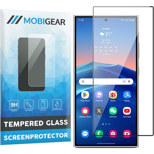Mobigear Premium Samsung Galaxy S24 Ultra Panzerglas Displayschutz - Hüllenfreundlich