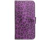 Mobigear Leopard iPhone XS Hülle Klapphülle Geldbörse - Lila