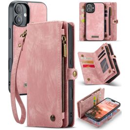 Caseme 008 iPhone 16 Hülle Abnehmbare 2in1 Klapphülle Geldbörse - Pink
