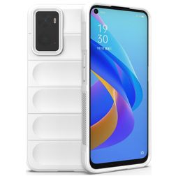 Mobigear Bumpy OPPO A96 Hülle Flexibles TPU Backcover - Weiß