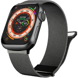 Mobigear Luxury Loop Milanaise Apple Watch Armband Magnetverschluss - 49/46/45/44 mm - Grau