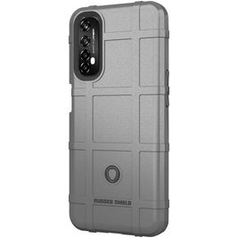 Mobigear Rugged Shield Realme 7 Hülle Flexibles TPU Backcover Stoßfest - Grau