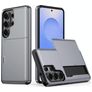 Mobigear Card Samsung Galaxy S26 Ultra Hülle Hardcase Backcover Stoßfest mit Kartenhalter - Grau