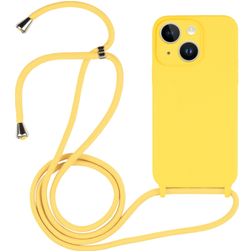 Mobigear Lanyard iPhone 15 Silikon Handykette - Gelb