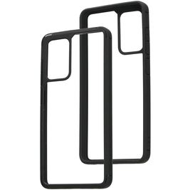 Mobiparts Rugged Clear Samsung Galaxy A52 Hülle Hardcase Backcover Stoßfest - Transparent / Schwarz