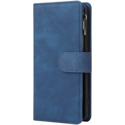 Mobigear Zipper Samsung Galaxy A51 Hülle Klapphülle Geldbörse - Blau