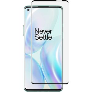 Mobigear Curved OnePlus 8 Panzerglas Gehärtetes Glas Displayschutz - Hüllenfreundlich - Schwarz