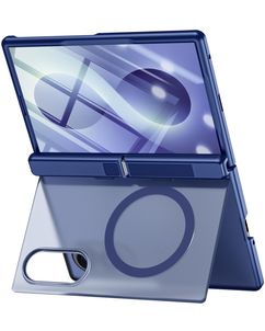 Mobigear Kickstand Samsung Galaxy Z Fold 8 MagSafe Hülle Hardcase Backcover Stoßfest mit Ständer - Blau