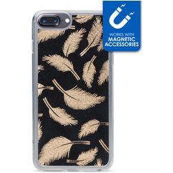My Style Magneta iPhone 7 Plus Hülle Flexibles TPU Backcover - Golden Feathers