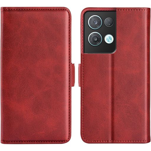 Mobigear Slim Magnet OPPO Reno 8 Pro 5G Hülle Klapphülle Geldbörse - Rot