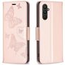 Mobigear Butterfly Samsung Galaxy A24 Hülle Klapphülle Geldbörse - Roségold