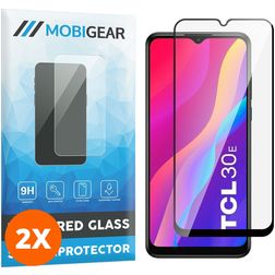 Mobigear Premium TCL 30E Panzerglas Gehärtetes Glas Displayschutz - Hüllenfreundlich - Schwarz (2er Pack)