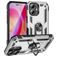 Mobigear Armor Ring iPhone 16 Plus Hülle Hardcase Backcover Stoßfest mit Ringhalter - Silber