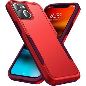 Mobigear Heavy Armor iPhone 14 Hülle Hardcase Backcover Stoßfest - Rot