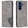 Mobigear Rhombus Slim Samsung Galaxy S26 FE Hülle Klapphülle - Grau