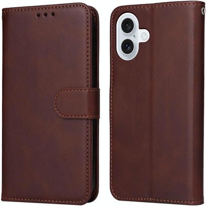 Mobigear Wallet iPhone 17 Hülle Klapphülle Geldbörse - Braun