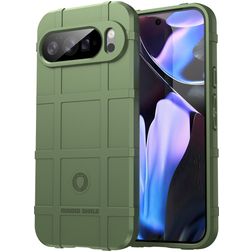 Mobigear Rugged Shield Google Pixel 10 Pro XL Hülle Flexibles TPU Backcover Stoßfest - Grün