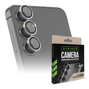 Striker Single Lens Samsung Galaxy S23 Ultra Panzerglas Gehärtetes Glas Kameralinsen Schutz - Hüllenfreundlich - Schwarz
