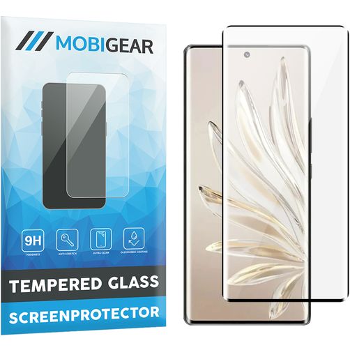 Mobigear Premium HONOR 70 Panzerglas Displayschutz - Hüllenfreundlich - Schwarz