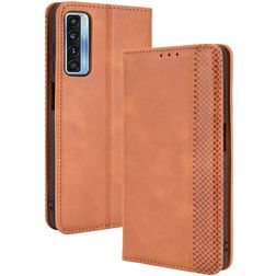 Mobigear Sensation TCL 20L Plus Hülle Klapphülle Geldbörse - Braun