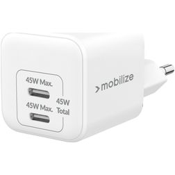 Mobilize Wall Charger Dual USB / USB-C Power Delivery 45W - Weiß
