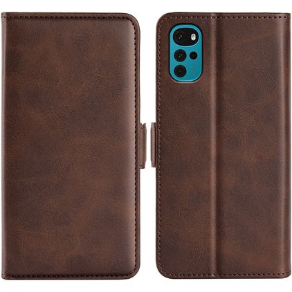 Mobigear Slim Magnet Motorola Moto G22 Hülle Klapphülle Geldbörse - Braun