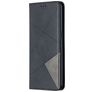 Mobigear Rhombus Slim OPPO Reno 4 Hülle Klapphülle - Schwarz