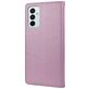 Mobigear Flowers Samsung Galaxy M23 Hülle Klapphülle Geldbörse - Lila