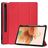 Mobigear Tri-Fold Gel Samsung Galaxy Tab S7 FE Hülle TPU,Kunstleder Klapphülle + Stifthalter - Rot