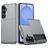 Mobigear Card Samsung Galaxy S26 Plus Hülle Hardcase Backcover Stoßfest mit Kartenhalter - Grau