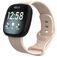 Mobigear Sport Dual Silikon Fitbit Sense Armband Drückerschließe - Sand Pink