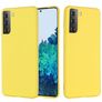 Mobigear Rubber Touch Samsung Galaxy S21 Silikon Hülle Backcover - Gelb