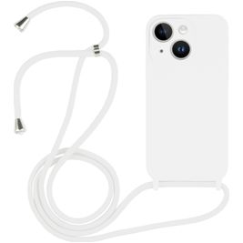 Mobigear Lanyard iPhone 15 Plus Silikon Handykette - Weiß