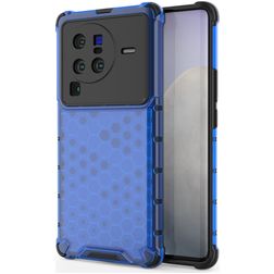 Mobigear Honeycomb Vivo X80 Pro Hülle Hardcase Backcover Stoßfest - Blau