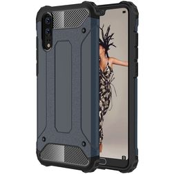 Mobigear Outdoor Huawei P20 Hülle Hardcase Backcover Stoßfest - Marineblau